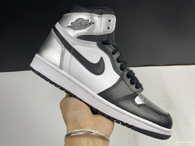 OG CD0461-001 SILVER AIR 1 HIGH JORDAN WMNS TOE 0617